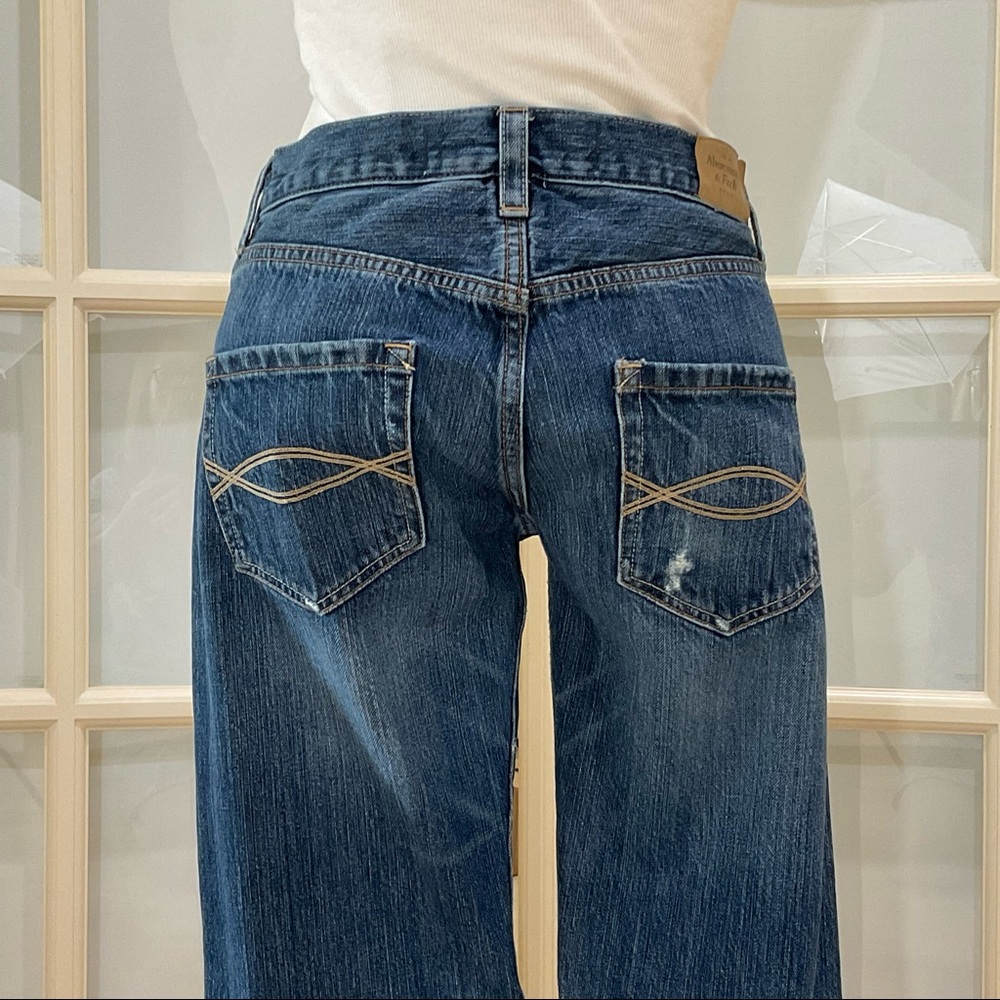 Abercrombie & Fitch Boyfriend Button Fly Straight Leg Jeans 25 - Picture 7 of 16